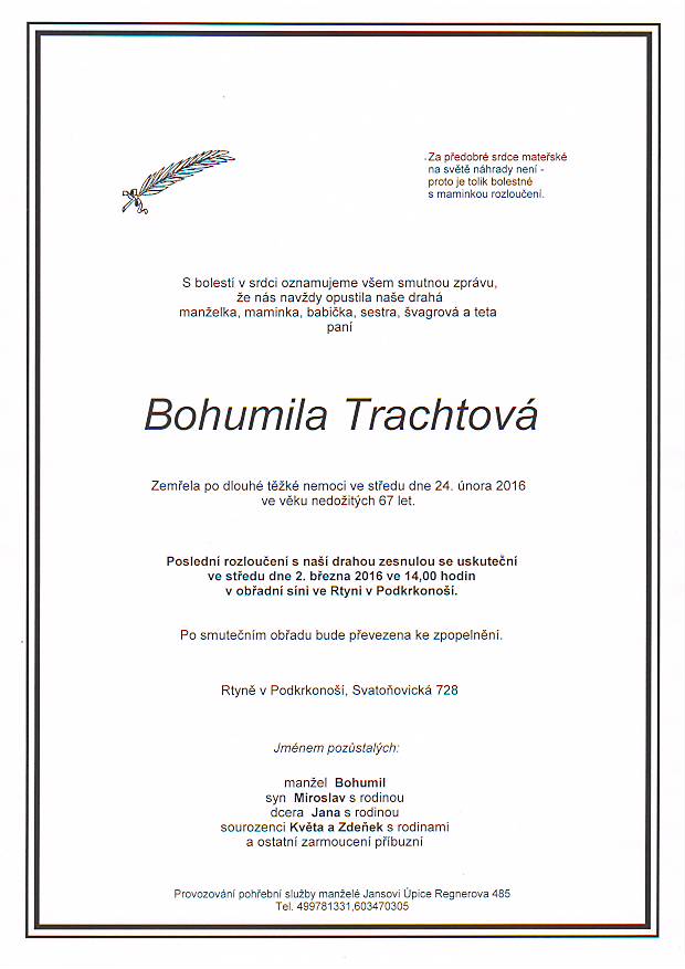 trachtrová
