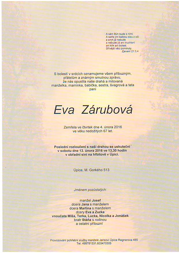 zárubová