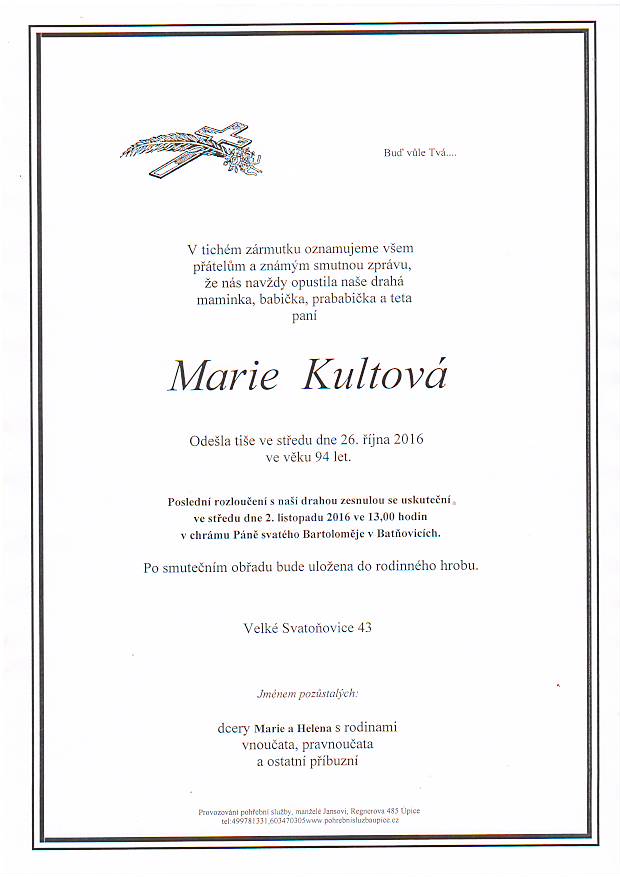 paní Kultová