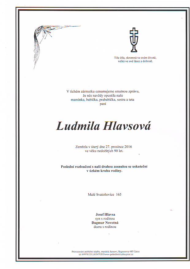 Ludmila Hlavsová