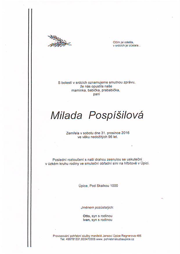 Milada Pospíšilová